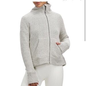 Sweaty Betty Restful Boucle Zip Jacket Sz S